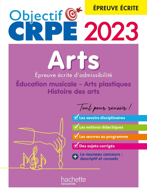 Title details for Objectif CRPE 2023--Arts--Epreuve écrite d'admissibilité by Anne-Sophie Molinié - Wait list